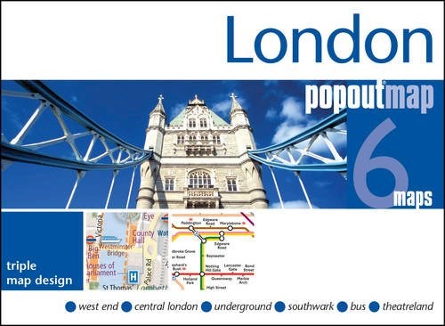 Papel London Popout Map: 3 Popout Maps In One Handy, Pocket-Size Format