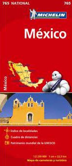 Papel MEXICO (MAPA DE CARRETERAS Y TURISTICO) (MAPA) (NATIONAL MICHELIN 765)