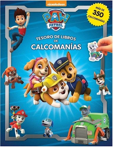 Papel PAW PATROL TESORO DE LIBROS DE CALCOMANIAS (MAS DE 350 CALCOMANIAS)