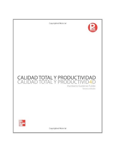 Papel CALIDAD TOTAL Y PRODUCTIVIDAD (3 EDICION)