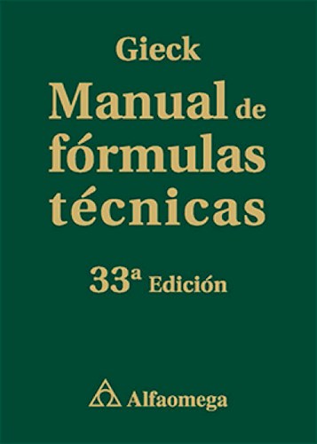 Papel Manual De Formulas Tecnicas. Gieck. 33 Ed.