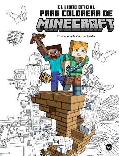 Papel MINECRAFT EL LIBRO OFICIAL PARA COLOREAR CREA COLOREA RELAJATE (RUSTICO)