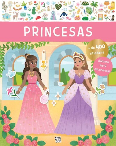 Papel PRINCESAS (+ DE 400 STICKERS DECORA LOS 9 ESCENARIOS) (RUSTICO)