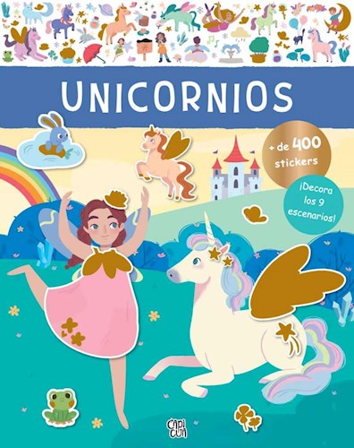 Papel UNICORNIOS (+ DE 400 STICKERS DECORA LOS 9 ESCENARIOS) (RUSTICO)
