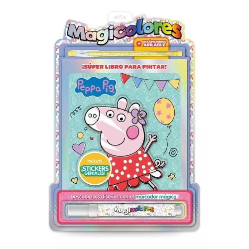 Papel PEPPA PIG (LAPIZ APILABLE + STICKERS + MARCADOR MAGICO + SUPER PAGINAS PARA PINTAR) (MAGICOLORES)