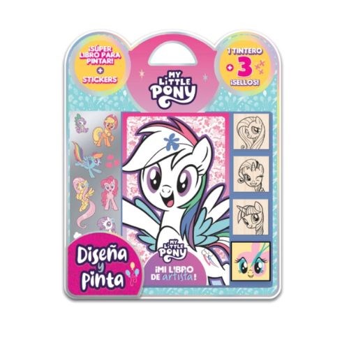 Papel MY LITTLE PONY (LIBRO + 3 SELLOS DE MADERA + 1 TINTERO) (BLISTER SELLOS) (DISEÑA Y PINTA)