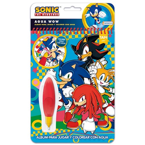 Papel SONIC (COLOREA SOLO CON AGUA) (INCLUYE LAPIZ MAGICO) (COLECCION AGUA WOW) (CARTONE)