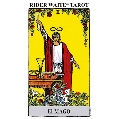 Papel ** RIDER WAITE AMARILLO  EL MAGO TAROT