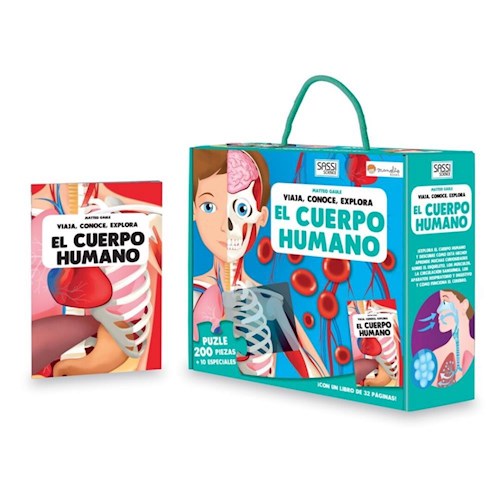 Papel CUERPO HUMANO (PUZLE DE 200 PIEZAS + 10 ESPECIALES + LIBRO) (+6 AÑOS) (CARTONE)