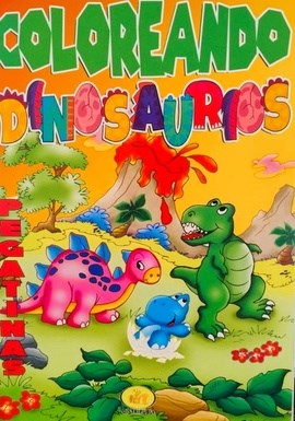 Papel COLOREANDO DINOSAURIOS N° 10 PEGATINAS