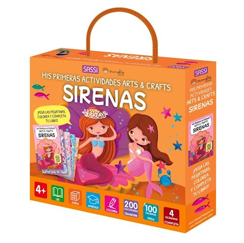 Papel SIRENAS (MIS PRIMERAS ACTIVIDADES ARTS & CRAFTS) (200 CALCOLMANIAS + 4 ESCENARIOS) (+4)