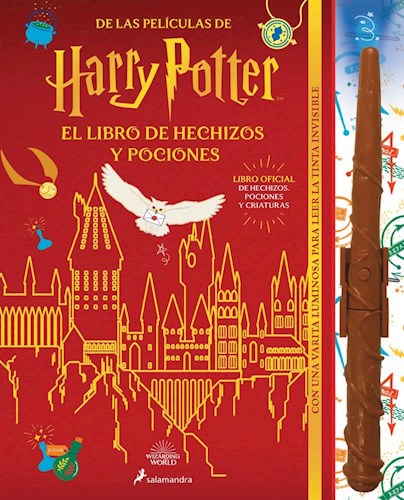 Papel HARRY POTTER LIBRO DE HECHIZOS (CON UNA VARITA MAGICA PARA LEER LA TINTA INVISIBLE) (CARTONE)
