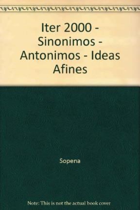 Papel DICCIONARIO SINONIMOS (CARTONE)
