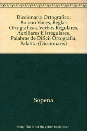 Papel DICCIONARIO ORTOGRAFICO SOPENA