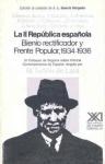 Papel II REPUBLICA ESPAÑOLA LA BIENIO RECTIFICADOR Y FRENTE