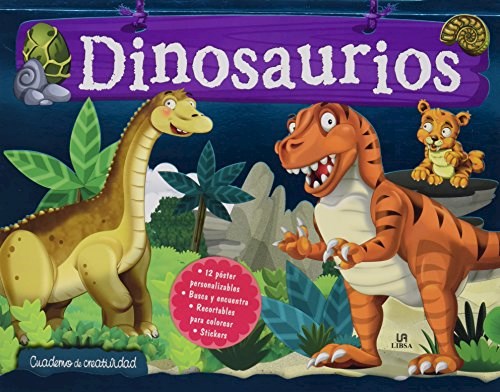 Papel DINOSAURIOS (CUADERNO DE CREATIVIDAD) (12 POSTER + RECORTABLES + STICKERS) (RUSTICA)