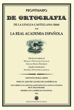 Papel Prontuario De Ortografía De La Lengua Castellana, 1844