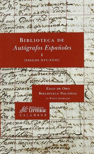 Papel BIBLIOTECA DE AUTOGRAFOS ESPAÑOLES I (SIGLOS XVI-XVII)