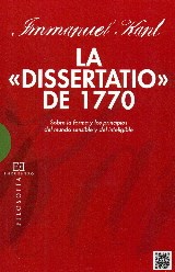 Papel La «Dissertatio» de 1770