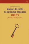 Papel Manual de estilo de la lengua española MELE 3