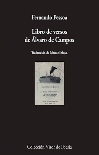 Papel LIBRO DE VERSOS DE ÁLVARO DE CAMPOS