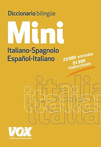 Papel Diccionario Bilingüe Mini Italiano-Spagnolo Español-Italiano