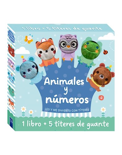 Papel ANIMALES Y NUMEROS (LEO Y ME DIVIERTO CON TITERES) (1 LIBRO + TITERES DE GUANTE) (CAJA)