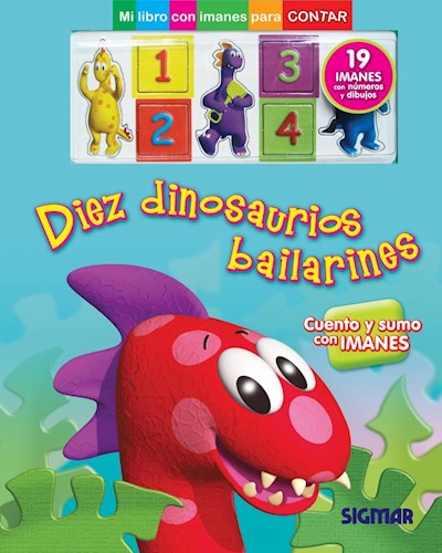 Papel Diez Dinosaurios Bailarines (Magnetos)