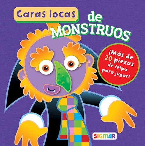 Papel CARAS LOCAS DE MONSTRUOS (COLECCION CARAS LOCAS) (20 PI  EZAS DE FELPA PARA JUGAR) (CARTONE)