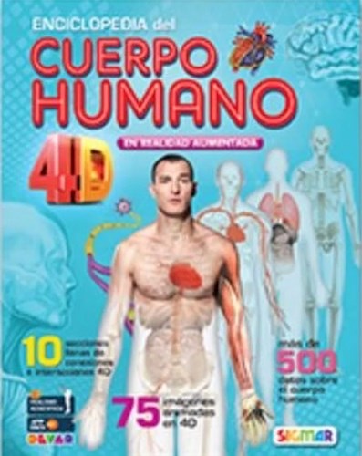 Papel ENCICLOPEDIA DEL CUERPO HUMANO EN REALIDAD AUMENTADA (75 IMAGENES ANIMADAS EN 4D) (CARTONE)