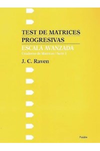 Papel Test De Matrices Progresivas - Escala Avanzada - Serie I Y Ii
