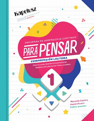 Papel PROGRAMA DE APRENDIZAJE CONTINUO PARA PENSAR 1 KAPELUSZ (LENGUA - MATEMATICA) (NOVEDAD 2019)