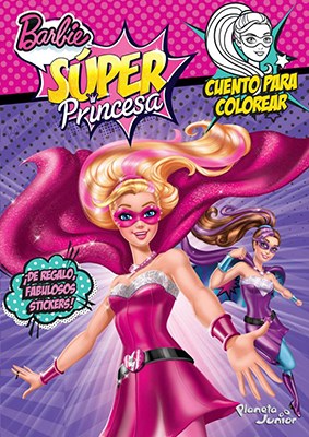  Barbie Super Princesa  Cuento Para Colorear