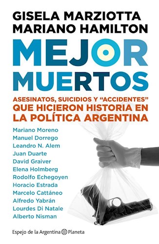 Papel MEJOR MUERTOS ASESINATOS SUICIDIOS Y ACCIDENTES QUE HICIERON HISTORIA EN LA POLITICA ARGENTINA