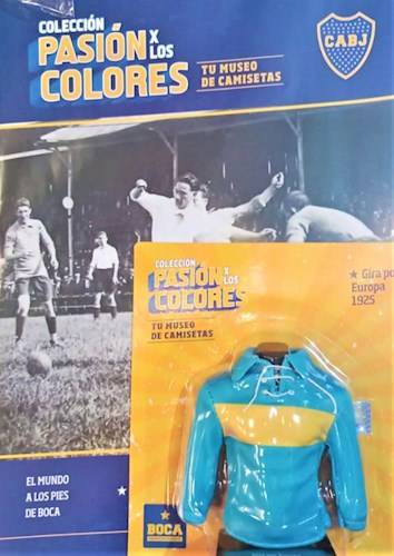 Papel CAMISETA BOCA GIRA POR EUROPA 1925 PASION POR LOS COLORES