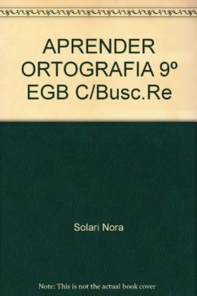 Papel APRENDER ORTOGRAFIA 9 AIQUE EGB