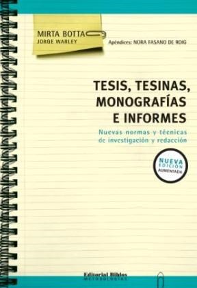 Papel TESIS TESINAS MONOGRAFIAS E INFORMES (COLECCION METODOLOGIAS)