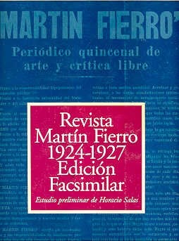 Papel REVISTA MARTIN FIERRO 1924-1927 EDICION FACSIMILAR ESTU