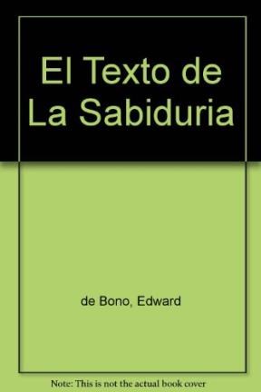 Papel Texto De La Sabiduria De Edward De Bono