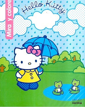 Papel Mira Y Colorea Hello Kitty
