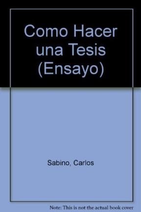 Papel COMO HACER UNA TESIS Y ELABORAR TODA CLASE DE TRABAJOS