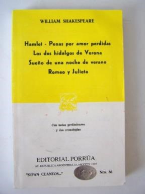 Papel HAMLET - PENAS POR AMOR PERDIDAS - LOS DOS HIDALGOS DE VERONA - SUEÑO DE UNA NOCHE DE VERANO...