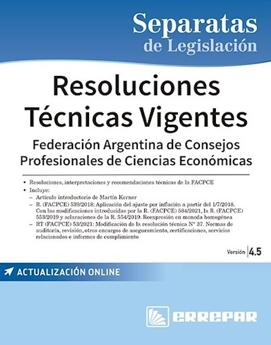 Libro Separatas De Legislacion : Resoluciones Tecnicas Vigentes