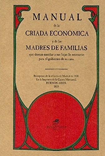 Papel MANUAL DE LA CRIADA ECONOMICA Y DE LAS MADRE