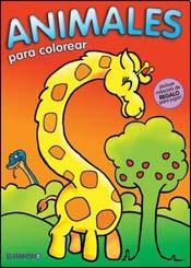 Papel ANIMALES PARA COLOREAR (NARANJA) (3 AÑOS)