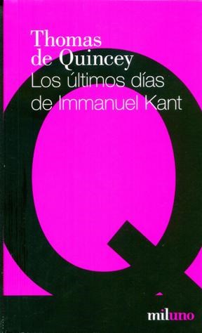 Papel ULTIMOS DIAS DE IMMANUEL KANT (BOLSILLO)