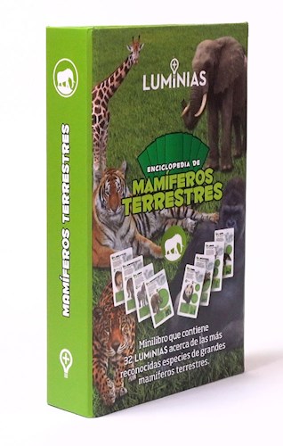 Papel ENCICLOPEDIA DE MAMIFEROS TERRESTRES (MINILIBRO + 32 LUMINIAS COLECCIONABLES) (CAJA)