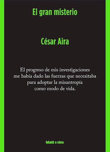 Papel GRAN MISTERIO (COLECCION BIBLIOTECA CESAR AIRA)