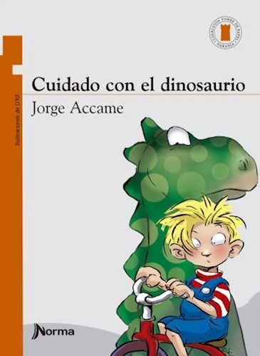 Papel CUIDADO CON EL DINOSAURIO (TORRE DE PAPEL NARANJA)