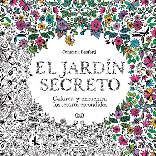 Papel JARDIN SECRETO COLOREA Y ENCUENTRA LOS TESOROS ESCONDIDOS